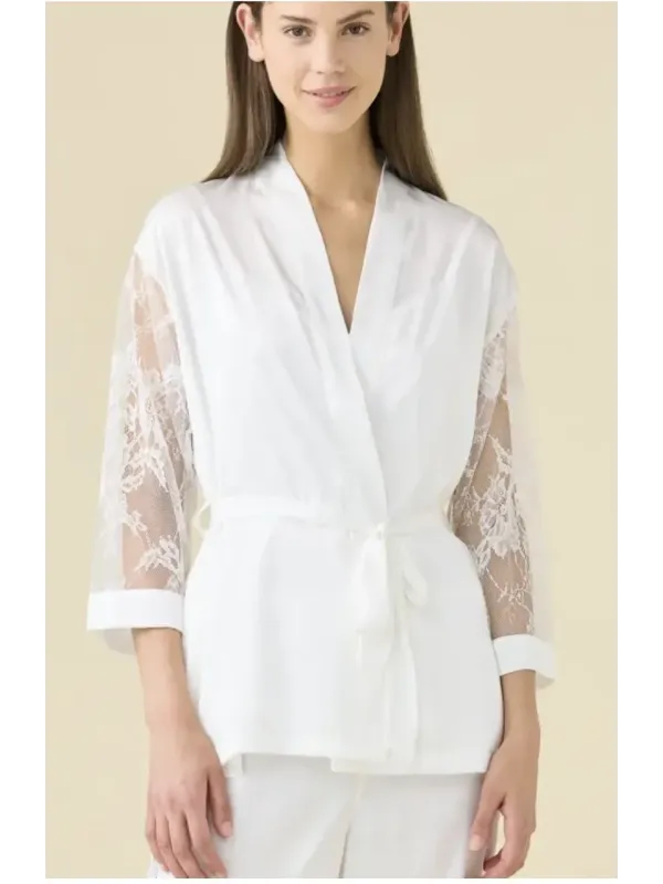 Acquista ora TOP + PANTALONE + KIMONO RASO DONNA NOI DI NOTTE Bride su nonsolointimo1994.com