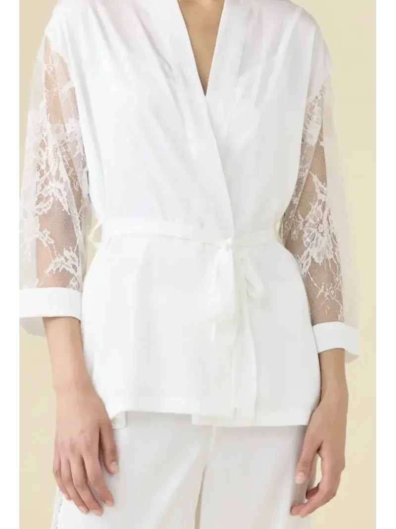Acquista ora TOP + PANTALONE + KIMONO RASO DONNA NOI DI NOTTE Bride su nonsolointimo1994.com