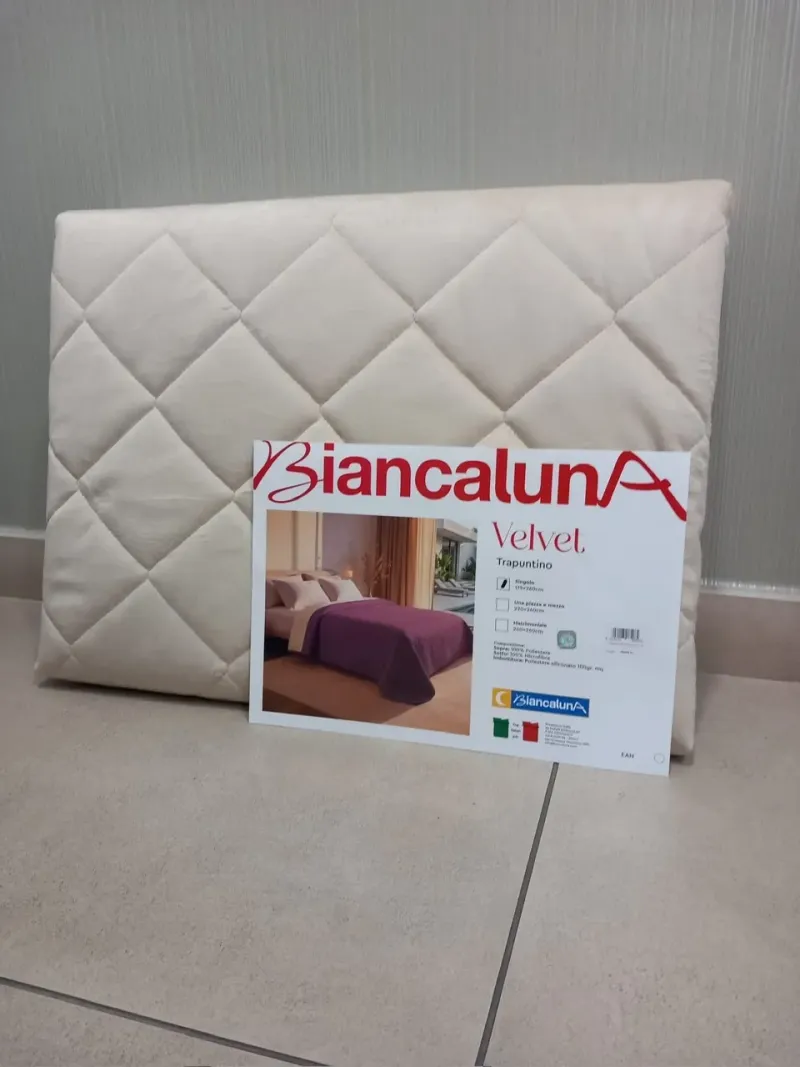 Acquista ora TRAPUNTINO MATRIMONIALE VELVET BIANCALUNA su nonsolointimo1994.com