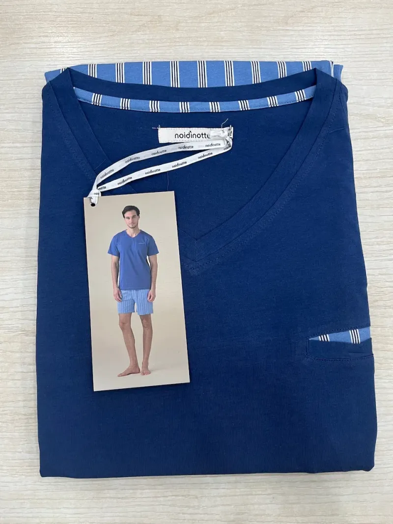 Acquista ora PIGIAMA UOMO MEZZA MANICA + PANTALONCINO CALIBRATO FC3301 su nonsolointimo1994.com
