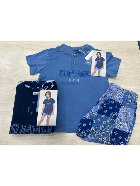 Acquista ora PIGIAMA BIMBO 100% COTONE MEZZA MANICA + PANTALONCINO NOI DI NOTTE FE2385 su nonsolointimo1994.com