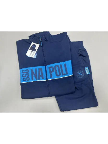 Acquista ora TUTA UOMO COTONE FRENCH TERRY FULL ZIP COLLECTION 2025 HERMET SSC NAPOLI PIGNF102100 su nonsolointimo1994.com
