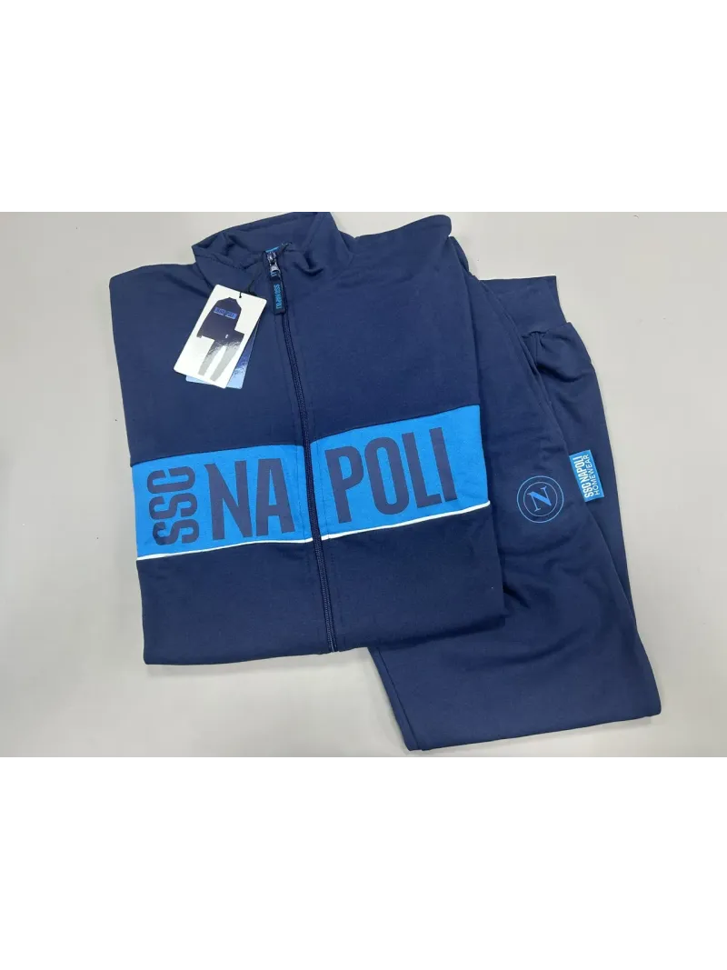 Acquista ora TUTA UOMO COTONE FRENCH TERRY FULL ZIP COLLECTION 2025 HERMET SSC NAPOLI PIGNF102100 su nonsolointimo1994.com