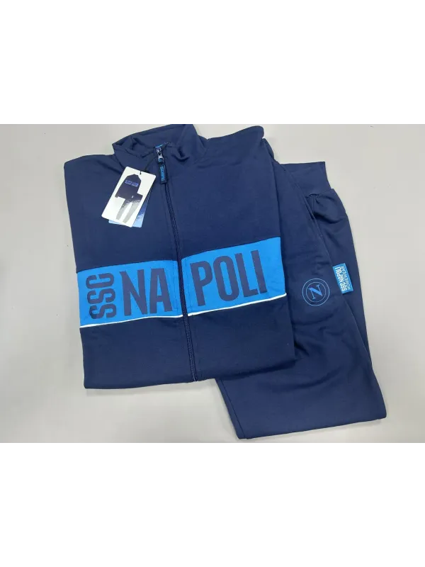 Acquista ora TUTA UOMO COTONE FRENCH TERRY FULL ZIP COLLECTION 2025 HERMET SSC NAPOLI PIGNF102100 su nonsolointimo1994.com