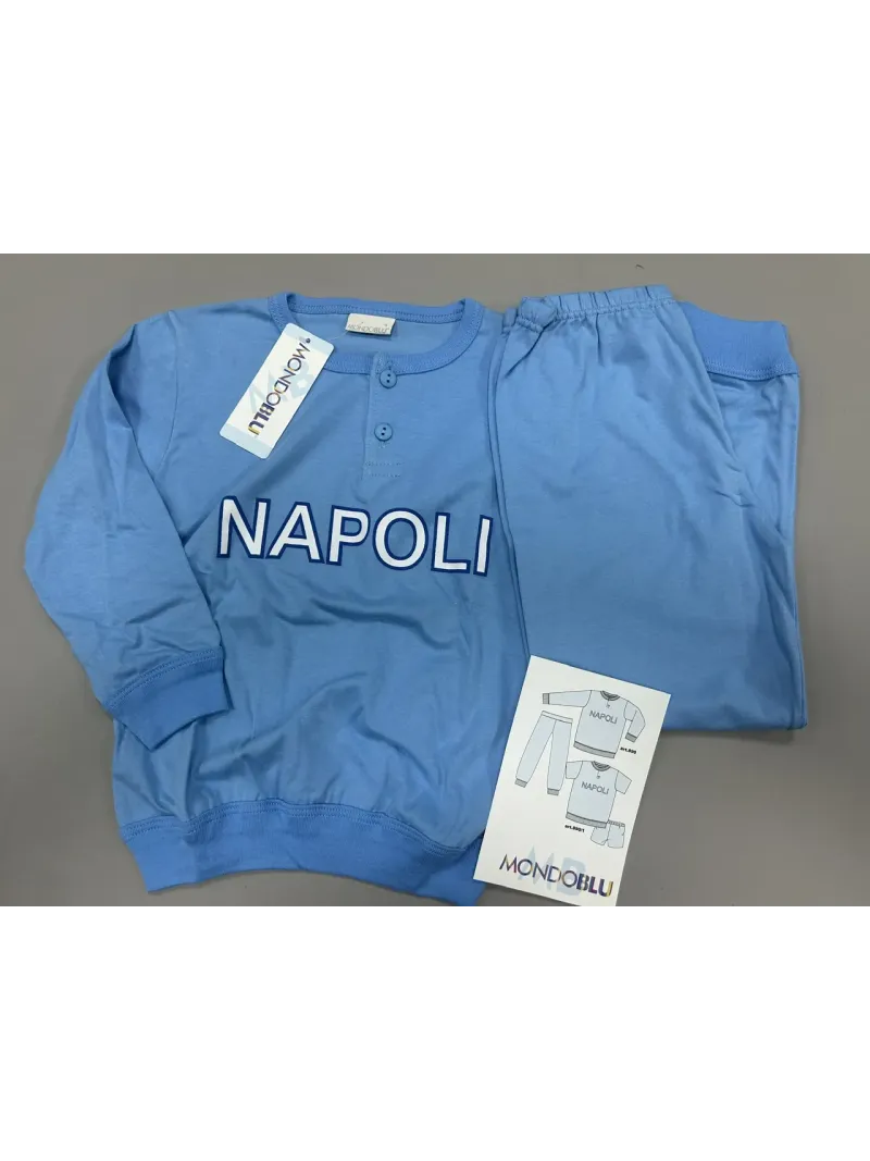 Acquista ora PIGIAMA BAMBINO MANICA LUNGA COTONE 100% COLLECTION 2025 HERMET SSC NAPOLI PIGNT202110 su nonsolointimo1994.com