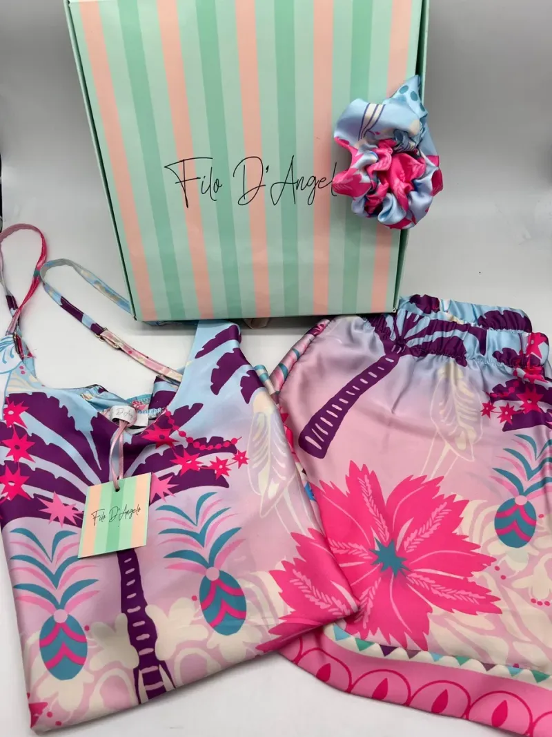 Acquista ora PIGIAMA DONNA BRETELLINA + PANTALONCINO FILO D'ANGELO - CARACAS su nonsolointimo1994.com