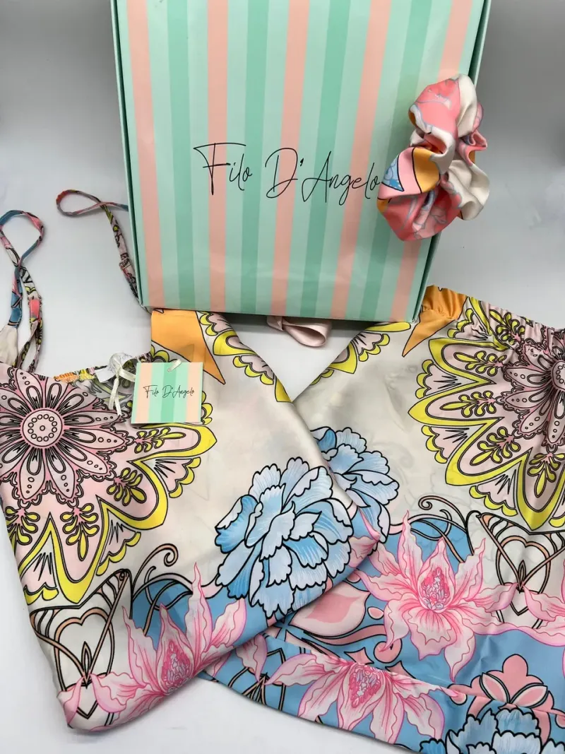Acquista ora PIGIAMA DONNA BRETELLINA + PANTALONCINO FILO D'ANGELO - SUNSET su nonsolointimo1994.com