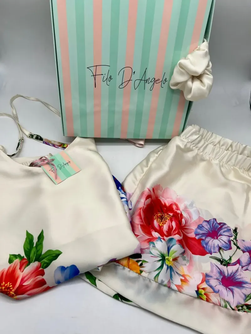 Acquista ora PIGIAMA DONNA BRETELLINA + PANTALONCINO FILO D'ANGELO - HAWAII su nonsolointimo1994.com