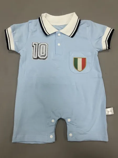 Acquista ora TUTINA PAGLIACCETTO NEONATO MANICA CORTA COTONE  REVOLUTION  NAPOLI 01 su nonsolointimo1994.com