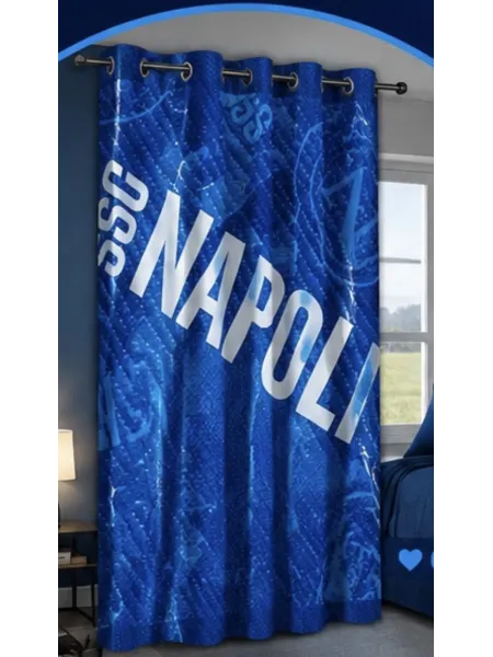 Acquista ora TENDA CALATA CON PASSANTI CARILLO SSC NAPOLI 140x290cm ID1918 su nonsolointimo1994.com