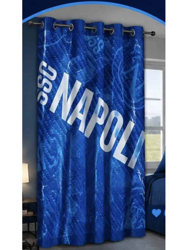 Acquista ora TENDA CALATA CON PASSANTI CARILLO SSC NAPOLI 140x290cm ID1918 su nonsolointimo1994.com