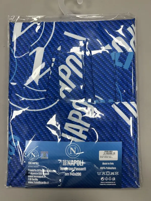 Acquista ora TENDA CALATA CON PASSANTI CARILLO SSC NAPOLI 140x290cm ID1918 su nonsolointimo1994.com