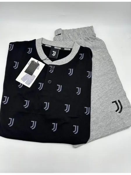 Acquista ora PIGIAMA UOMO COTONE 100% MEZZA MANICA PANTALONCINO COLLEZIONE 2025 HERMET FC JUVENTUS PGCJJ103000 su nonsolointimo1 2