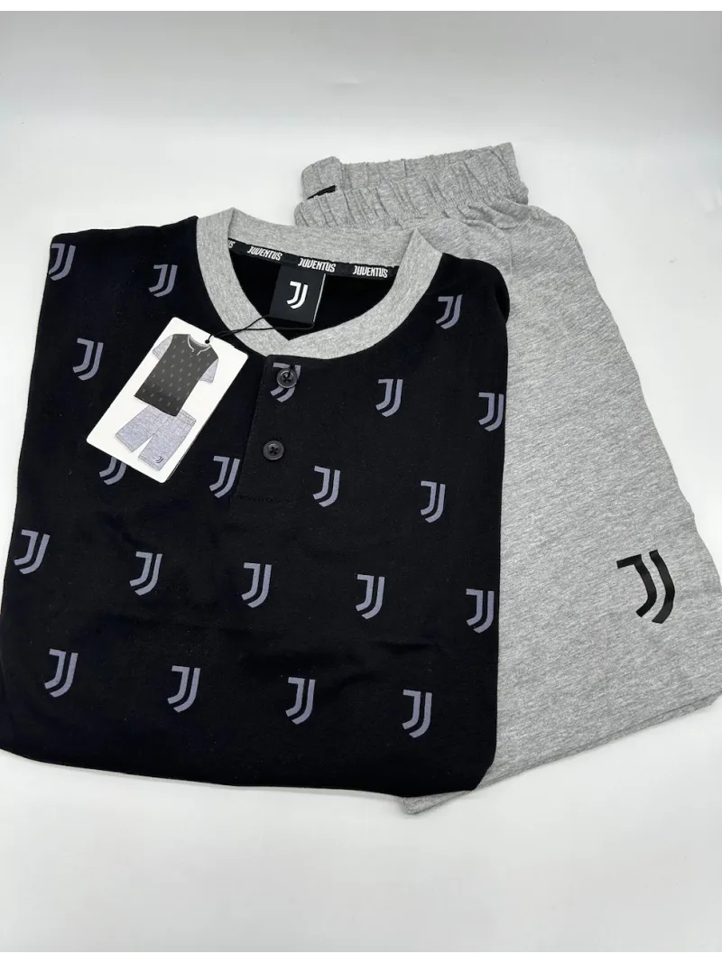 Acquista ora PIGIAMA UOMO COTONE 100% MEZZA MANICA PANTALONCINO COLLEZIONE 2025 HERMET FC JUVENTUS PGCJJ103000 su nonsolointimo1