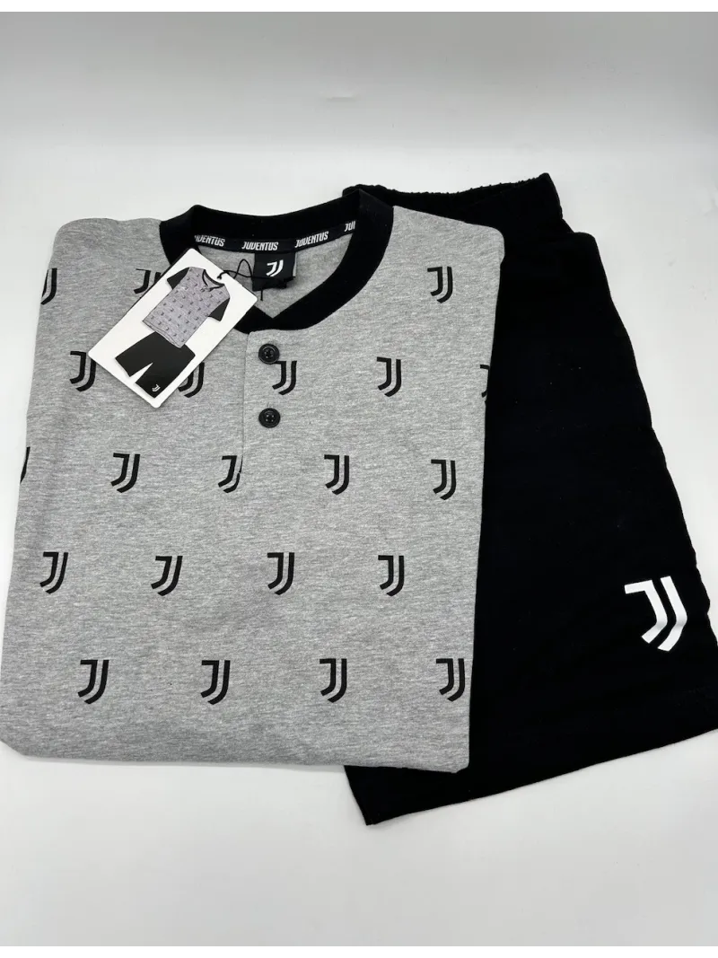 Acquista ora PIGIAMA UOMO COTONE 100% MEZZA MANICA PANTALONCINO COLLEZIONE 2025 HERMET FC JUVENTUS PGCJJ103000 su nonsolointimo1