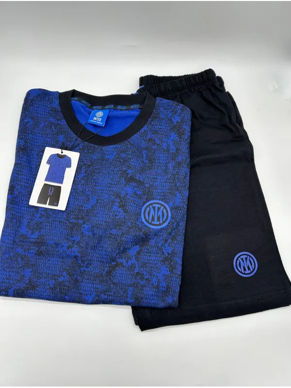 Acquista ora PIGIAMA COMPLETO UOMO COTONE 100% MEZZA MANICA PANTALONCINO COLLEZIONE 2025 HERMET FC INTER PGCIJ102070 su nonsoloi
