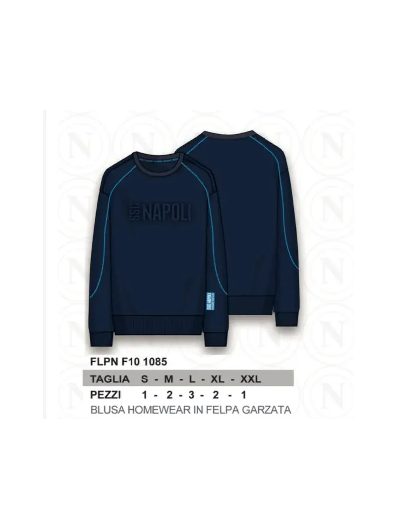 Acquista ora TUTA UOMO DA PASSEGGIO COTONE 100% FRENCH TERRY FULL ZIP COLLECTION 2025 HERMET SSC NAPOLI FLPNF102060 PTLNF102060