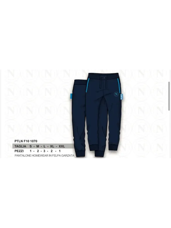 Acquista ora TUTA UOMO DA PASSEGGIO COTONE 100% FRENCH TERRY FULL ZIP COLLECTION 2025 HERMET SSC NAPOLI FLPNF102060 PTLNF102060