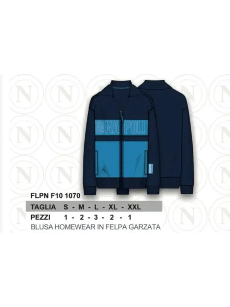 Acquista ora TUTA UOMO DA PASSEGGIO COTONE 100% FRENCH TERRY FULL ZIP COLLECTION 2025 HERMET SSC NAPOLI FLPNF102060 PTLNF102060 2