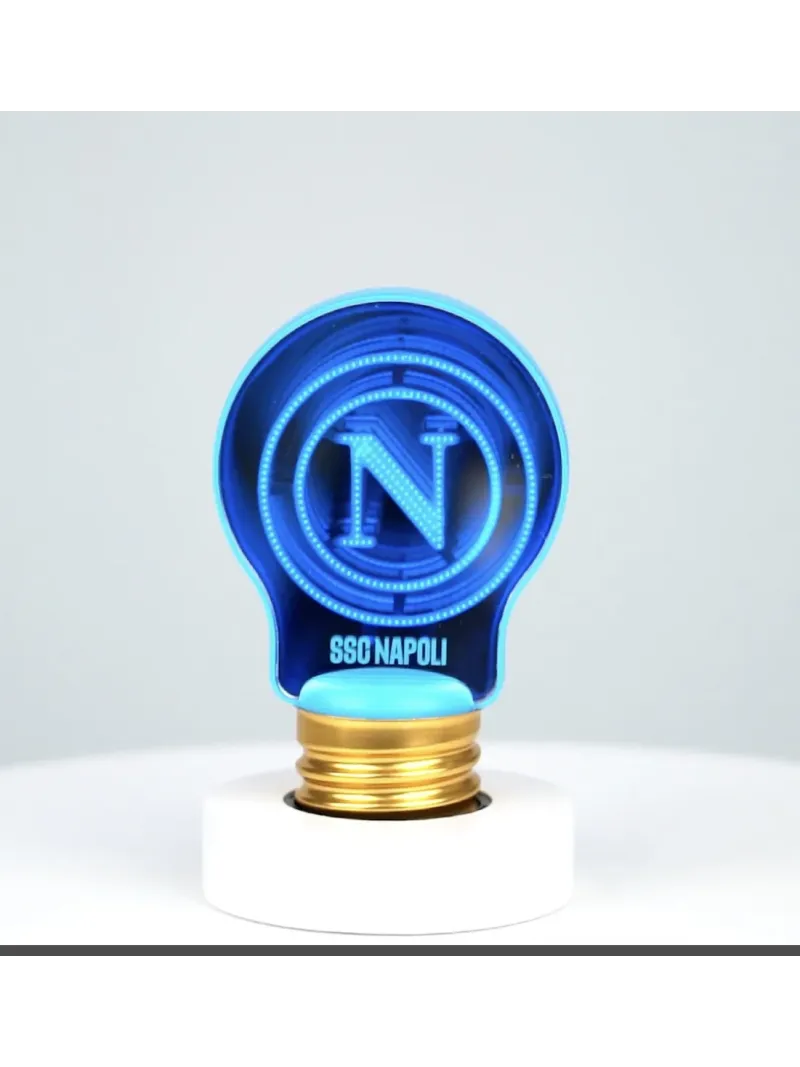 Acquista ora LAMPADA LED DA NOTTE PERSONALIZZABILE IN VARI COLORI DI LUCE CON LOGO GIEMME SSC NAPOLI OFFICIAL NL002NP su nonsolo