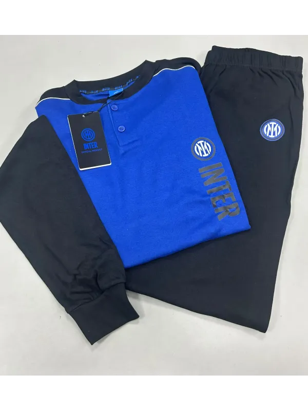 Acquista ora PIGIAMA RAGAZZO SOTTUOMO CALDO COTONE COLLECTION 2025-2026 HERMET FC INTER PIGIT201145 su nonsolointimo1994.com