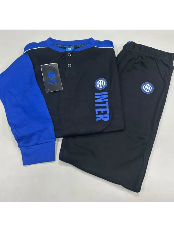 Acquista ora PIGIAMA RAGAZZO SOTTUOMO CALDO COTONE COLLECTION 2025-2026 HERMET FC INTER PIGIT201145 su nonsolointimo1994.com
