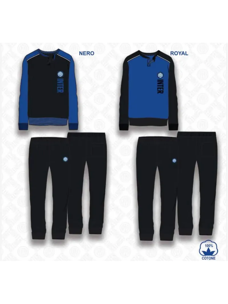 Acquista ora PIGIAMA RAGAZZO SOTTUOMO CALDO COTONE COLLECTION 2025-2026 HERMET FC INTER PIGIT201145 su nonsolointimo1994.com