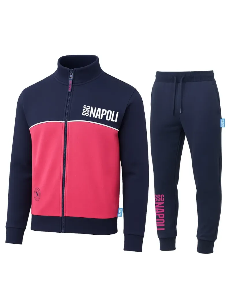 TUTA DONNA FELPA GARZATA FULL ZIP HERMET SSC NAPOLI PGDNF101125