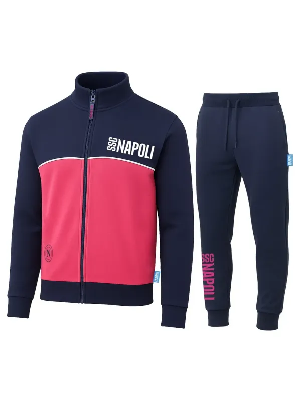 TUTA DONNA FELPA GARZATA FULL ZIP HERMET SSC NAPOLI PGDNF101125