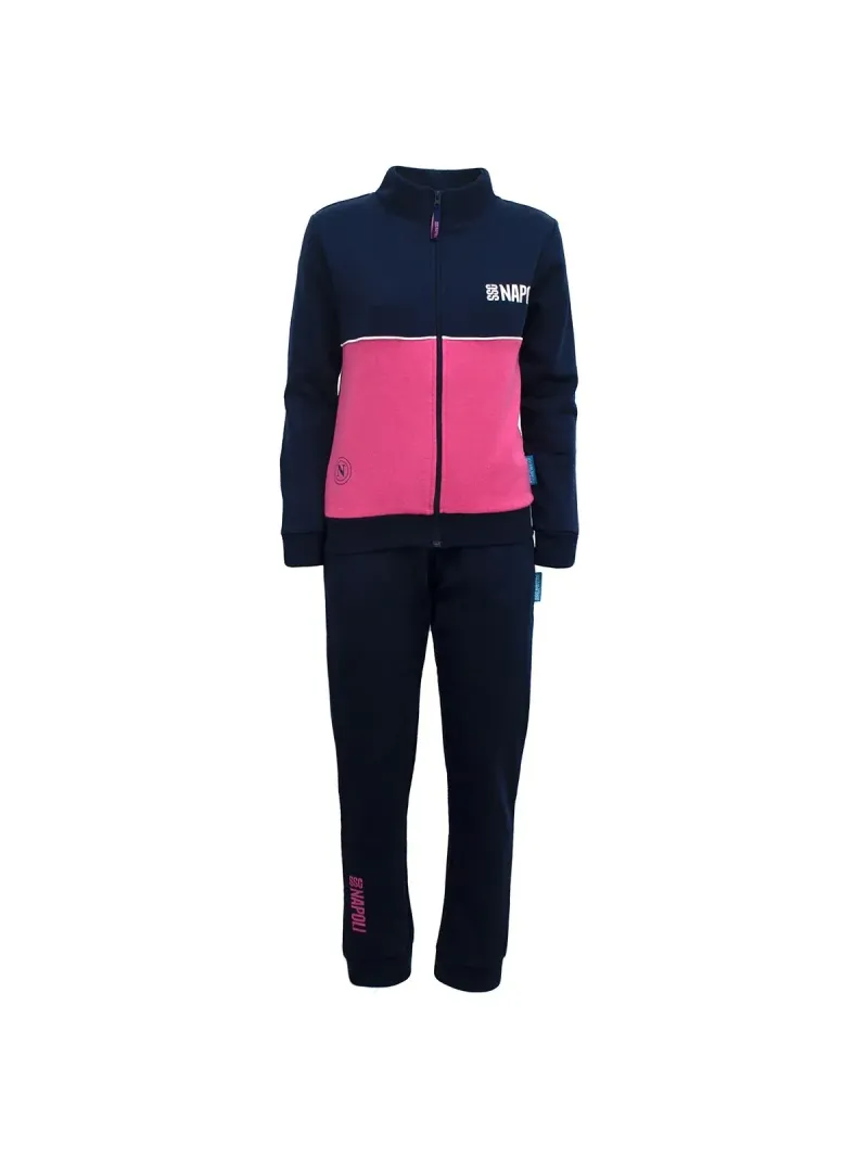TUTA DONNA FELPA GARZATA FULL ZIP HERMET SSC NAPOLI PGDNF101125