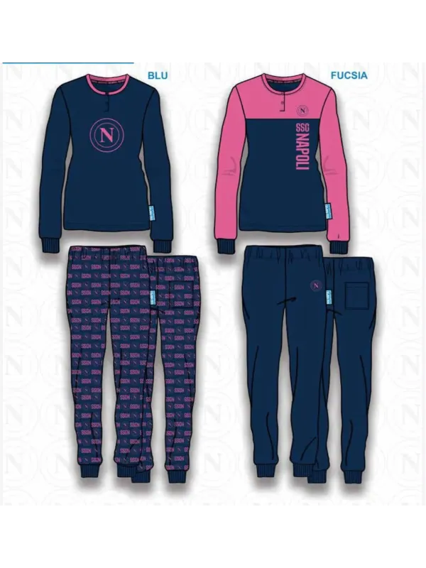 PIGIAMA DONNA CALDO COTONE HERMET SSC NAPOLI PGDNF101275