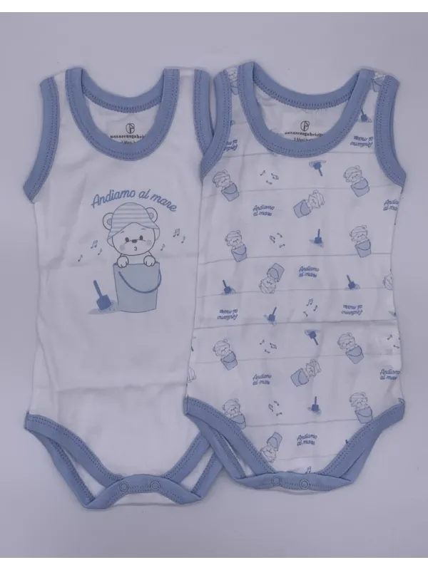 Vendita BODY NEONATO COTONE SPALLA LARGA NAZARENO GABRIELLI 2 PEZZI