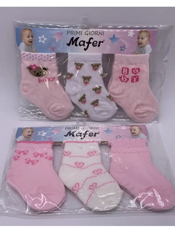 Vendita CALZINI NEONATO COTONE 3 PEZZI MAFER