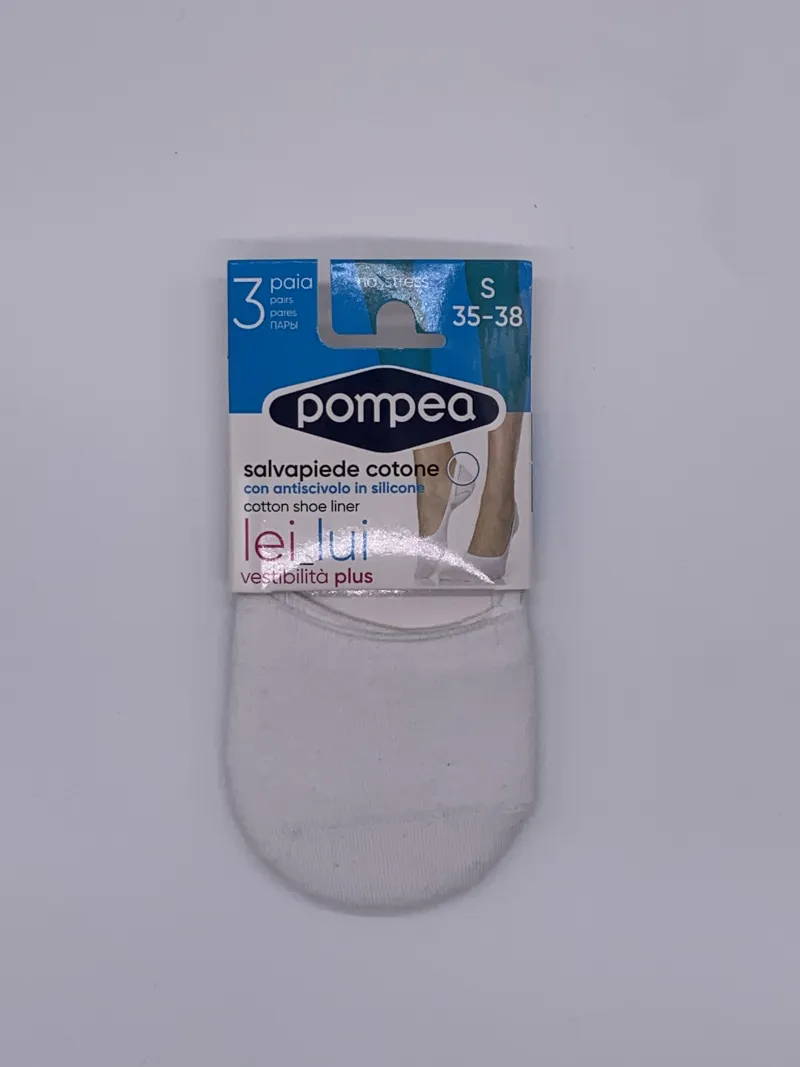 Vendita POMPEA CALZE SALVAPIEDE UNISEX CON SILICONE ANTISCIVOLO DONNA UOMO 3 PAIA