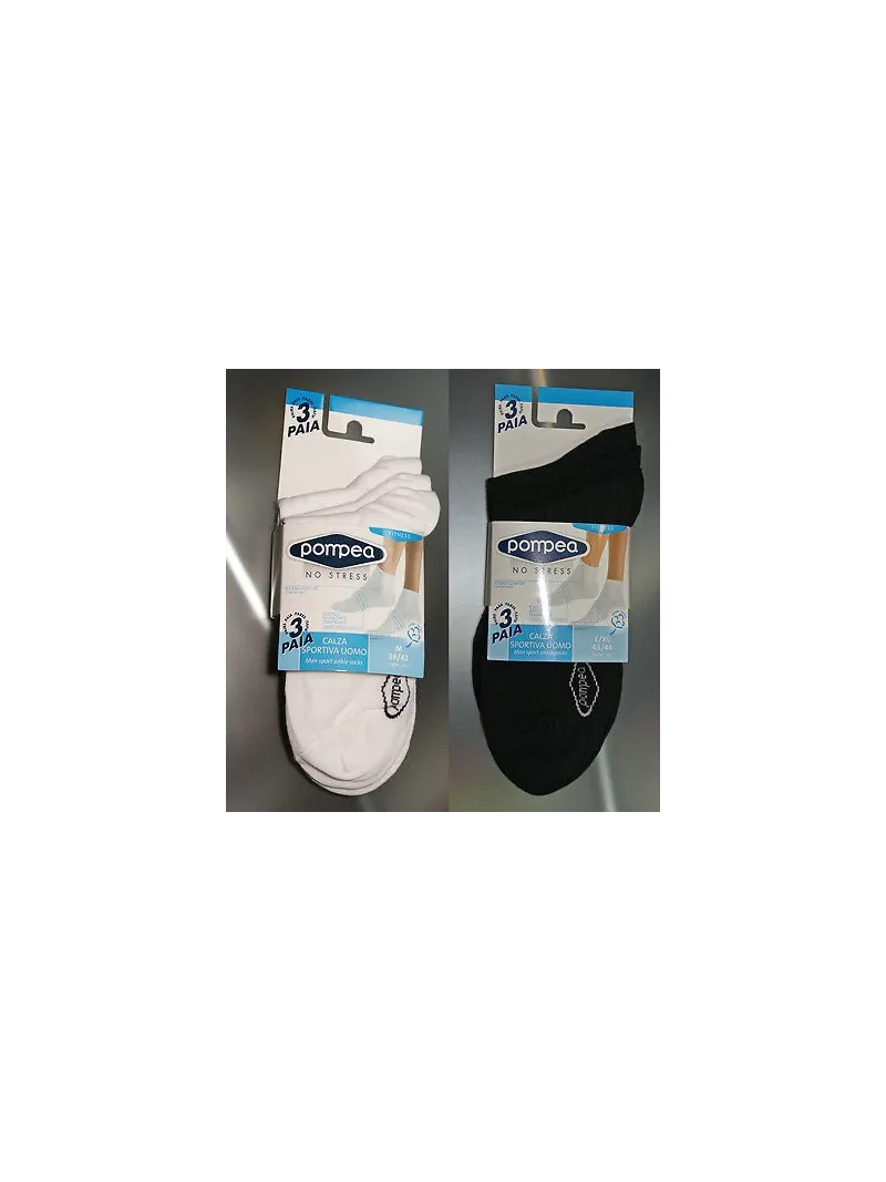 Vendita 3 PAIA CALZINI SPORTIVI POMPEA ART. BIKE SOCKS COTONE UNISEX UOMO E DONNA CALZA CALZE