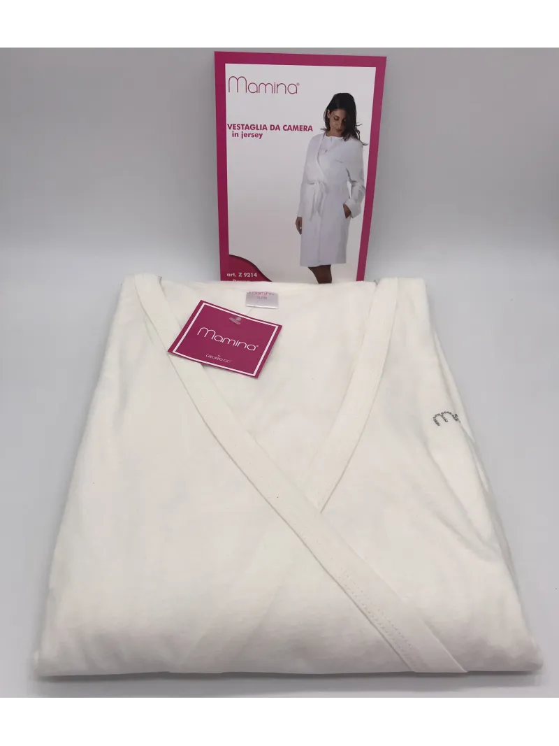 VESTAGLIA CLINICA DONNA MANICA LUNGA  COTONE PREMAMAN MAMINA 9214/02