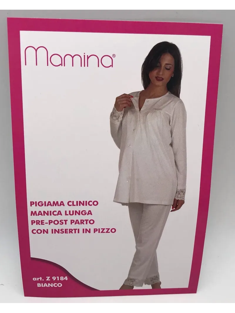 Acquista ora PIGIAMA DONNA MANICA LUNGA PRE-POST PARTO APERTO AVANTI MAMINA COTONE 100% 9184/01 su nonsolointimo1994.com