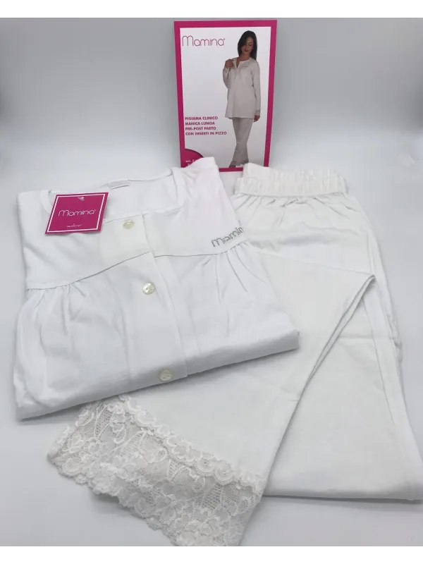 Acquista ora PIGIAMA DONNA MANICA LUNGA PRE-POST PARTO APERTO AVANTI MAMINA COTONE 100% 9184/01 su nonsolointimo1994.com