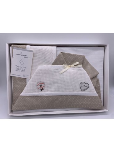 Vendita COMPLETO LENZUOLA CARROZZINO COTONE NEONATO UNISEX BATUFFOLINI