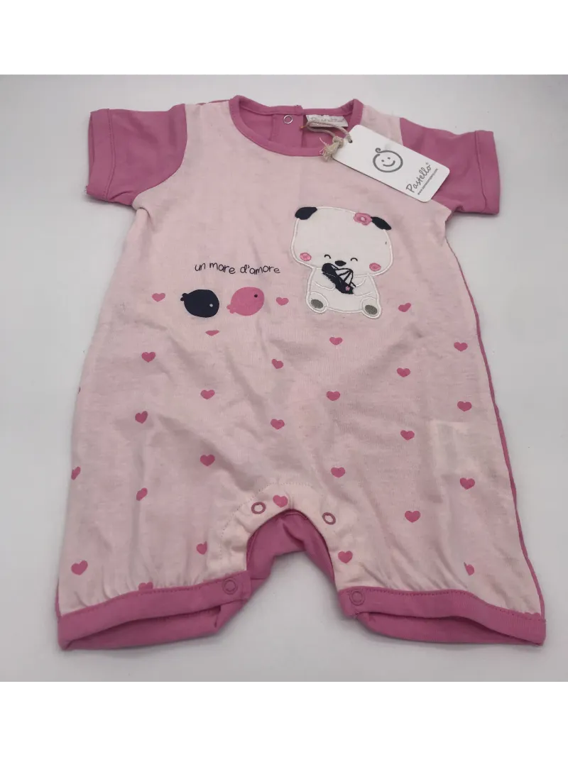 Vendita TUTINA PAGLIACCETTO CORTA NEONATO FEMMINA COTONE PASTELLO