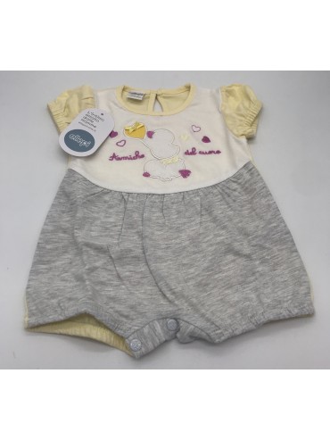 Vendita TUTINA PAGLIACCETTO CORTA NEONATO FEMMINA COTONE PASTELLO