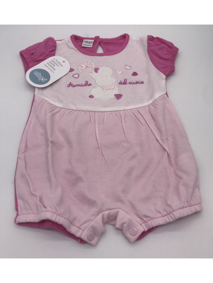 Vendita TUTINA PAGLIACCETTO CORTA NEONATO FEMMINA COTONE PASTELLO