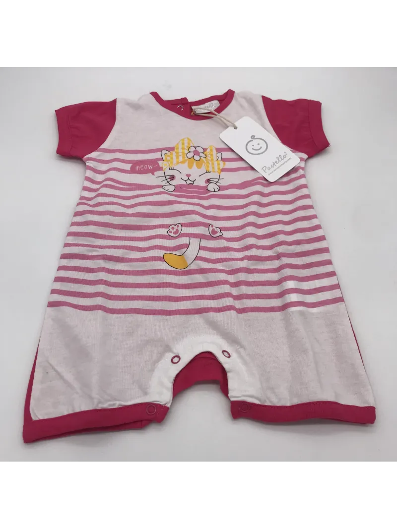 Vendita TUTINA PAGLIACCETTO CORTA NEONATO FEMMINA COTONE PASTELLO