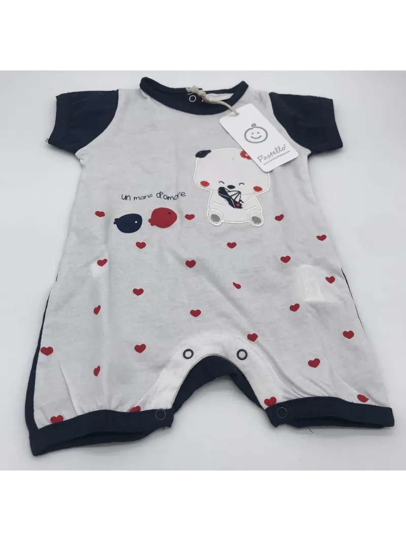 Vendita TUTINA PAGLIACCETTO CORTA NEONATO FEMMINA COTONE PASTELLO