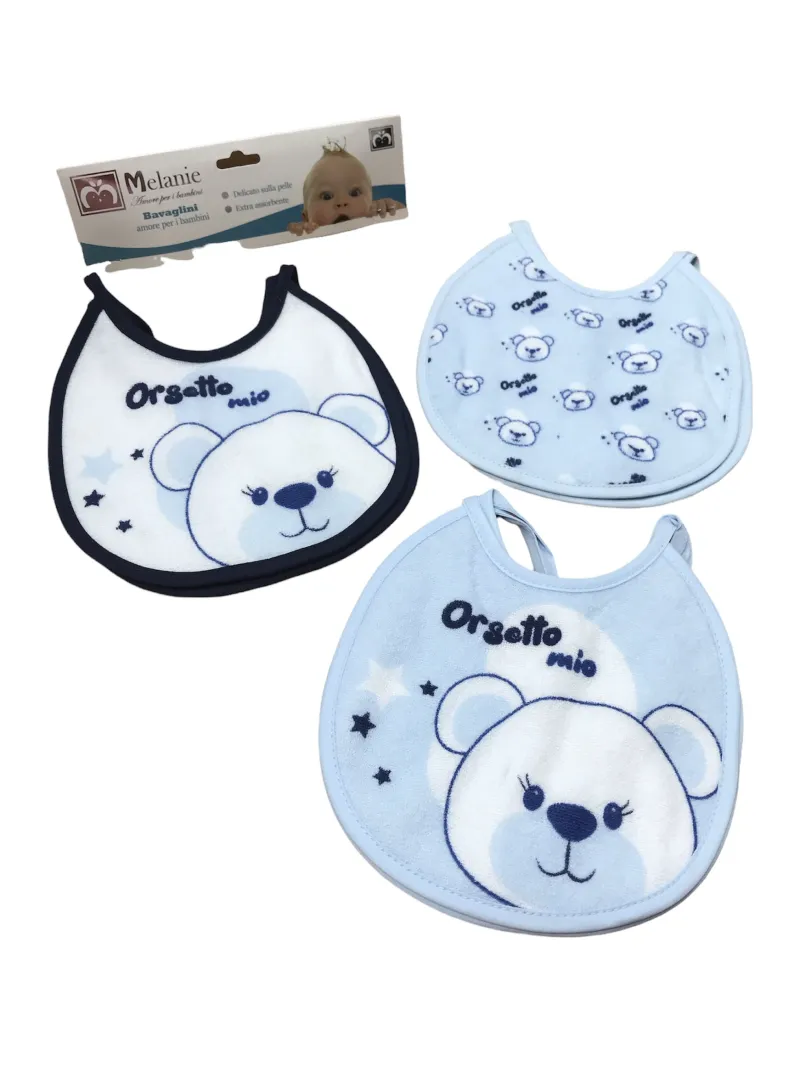 Vendita BAVETTE PICCOLE SPUGNA ELASTICO 6 PEZZI ROBY BABY