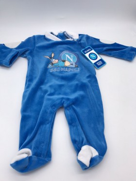 TUTINA NEONATO MASCHIO CON PIEDINO CINIGLIA MANICA LUNGA SSC NAPOLI TCNN1