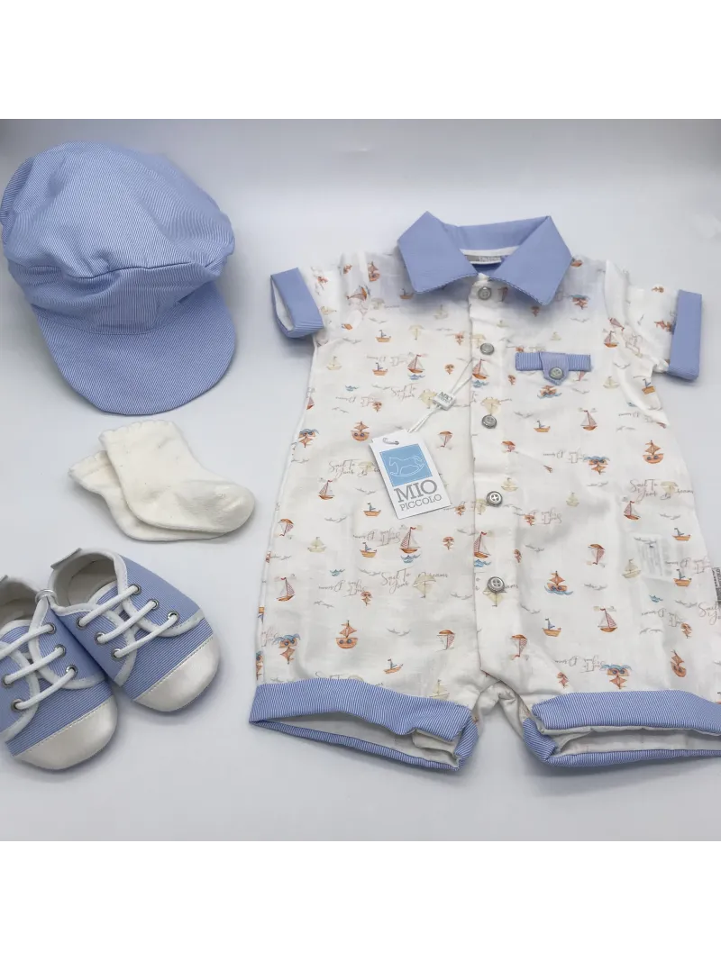 COMPLETO 4 PEZZI NEONATO 100% COTONE MIO PICCOLO 058