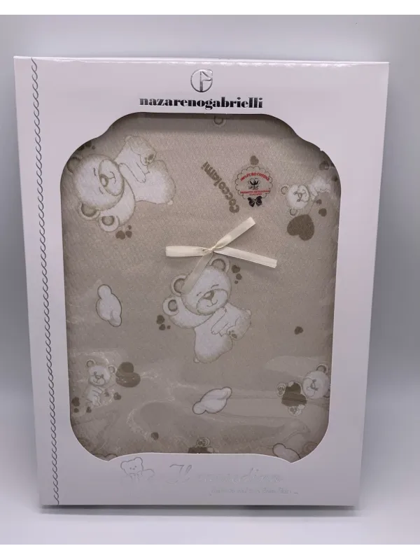 Acquista ora COPERTINA CARROZZINO NEONATO NEONATA UNISEX 70x90 PIQUET COTONE 100% MADE IN ITALY NAZARENO GABRIELLI ng262 su nons