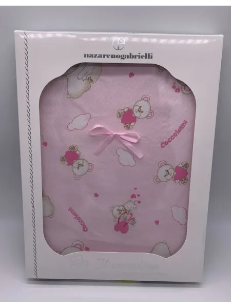 Acquista ora COPERTINA CARROZZINO NEONATO NEONATA UNISEX 70x90 PIQUET COTONE 100% MADE IN ITALY NAZARENO GABRIELLI ng262 su nons