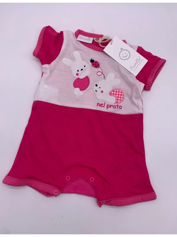 Vendita TUTINA PAGLIACCETTO CORTA NEONATO FEMMINA COTONE PASTELLO